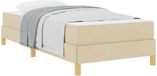 vidaXL Boxspring bed met matras Crème 100 x 200 cm Stof