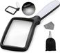 Loupe avec lumière, loupe de lecture pliable, grossissement 3x, 5 LED, dimmable