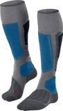 FALKE SK1 warm dik wol functioneel materiaal skisokken heren grijs - maat 39-41