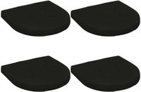 vidaXL - 4-Piece - Zitkussens - Zwart