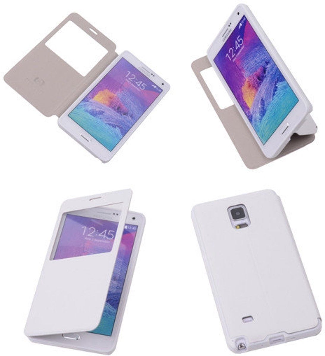 Best Cases View Cover Wit Samsung Galaxy Note 4 TPU Book-Style