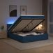 Prolenta Maison Exclusive Lit Ottoman exclusif, avec matelas et éclairage LED bleu, dimensions 200 x 200 cm, revêtement en tissu