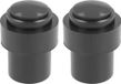 AMIG Deurstopper/deurbuffer - 2x - D30mm - mat zwart