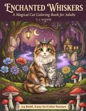Enchanted Whiskers: A Magical Cat Coloring Book for Adults