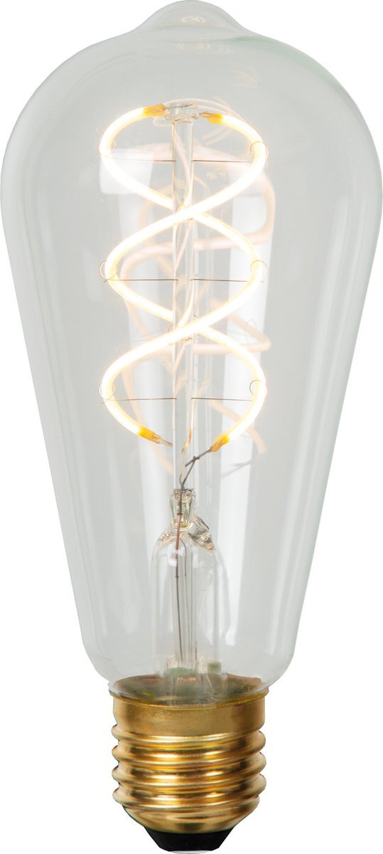 Lucide ST64 Filament lamp - Ø 6,4 cm - LED Dimb. - E27 - 1x4,9W 2700K - Transparant