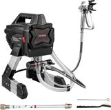Wan GmbH Pistolet nettoyeur haute pression, 650 W Stand Airless Pulvérisateur de peinture Machine de revêtement en poudre professionnelle électrique 1.1 L/min pour meubles, cour, pulvérisation murale