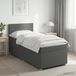 vidaXL Sommier avec matelas, gris foncé, 90 x 190 cm