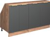 Vicco Rion Kastenset voor schuine wand – 140 cm Set van 2 kastrompen 60 cm diepte Antraciet-goud