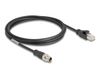 DeLOCK 80867 Netzwerkkabel Schwarz 2 m Cat5e S/FTP (S-STP) Rund M12 RJ-45