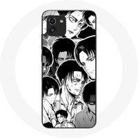 Maniacase Etui voor Samsung Galaxy A03 Aanval van de Titanen Manga Levi Ackerman