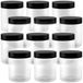 Boîtes de conservation 12 pièces 250 ml - Plastique - Sans BPA - Transparent - Boîtes de rangement avec couvercle - Pour aliments/épices - Pots de conservation