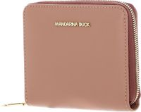 MANDARINA DUCK Leren Portemonnee Luna Zip Wallet Desert Sand Oud Roze