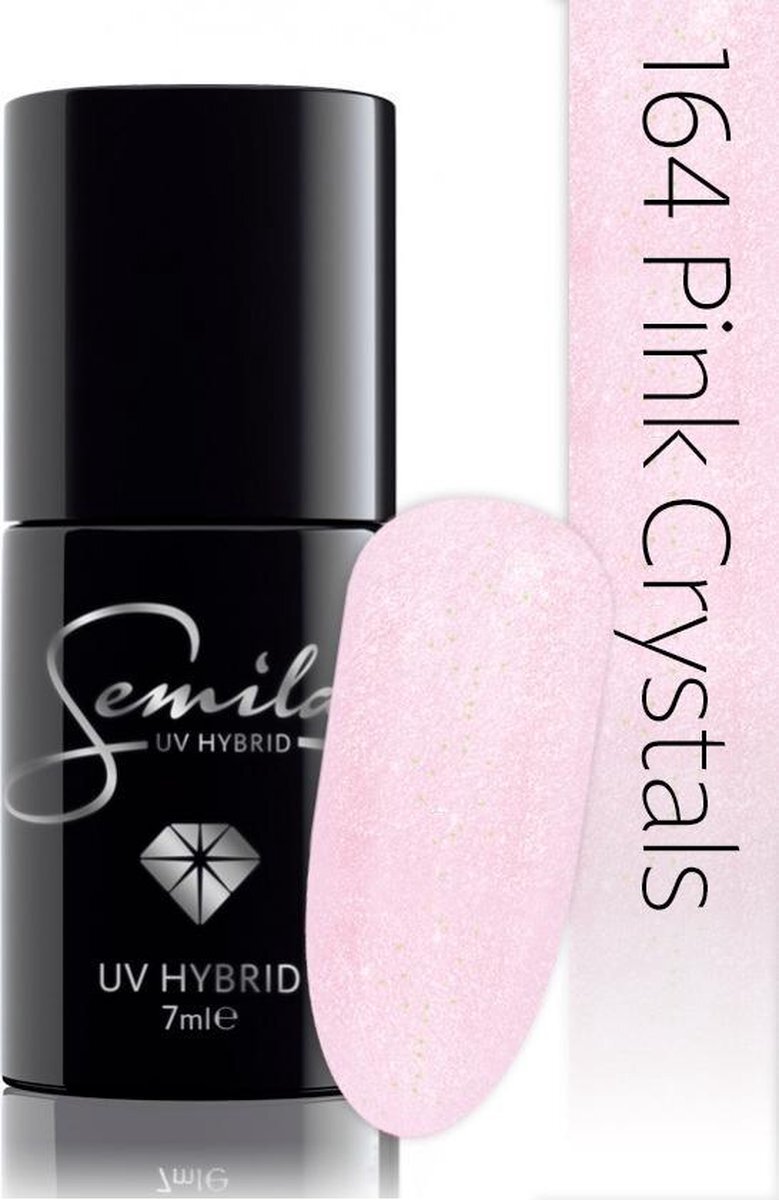 SEMILAC 164 UV Hybrid Pink Crystals 7 ml.