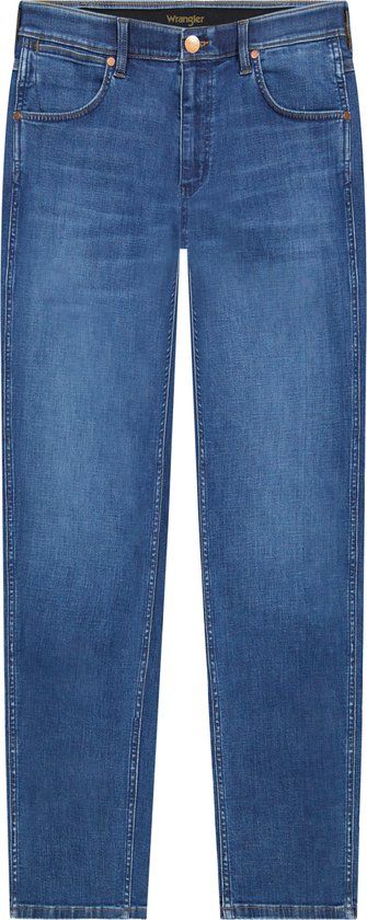 Wrangler Greensboro Heren Regular Straight-fit Jeans Dandelion Summer Blauw W31 x L32