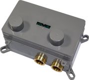 BRAUER Copper Edition Thermostatische Regendouche inbouw - drukknoppen - SET 54 - 30cm hoofddouche - plafondarm - staaf handdouche - doucheslang - wandaansluitbocht - koper geborsteld PVD