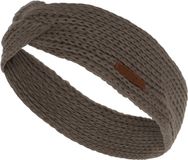 Knit Factory Joy Gebreide Dames Hoofdband - Cappuccino