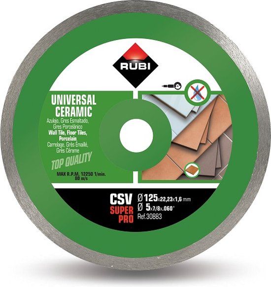 Rubi Diamantschijf CSV Superpro 125 mm - 1.6 mm - 30883