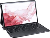 Dux Ducis Samsung Galaxy Tab S8 Plus / S7 Plus / S7 FE Book Case met QWERTY Bluetooth Toetsenbord - Zwart