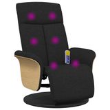 VidaXL Elektrische Massagestoel Zwart Stof/Weefsel