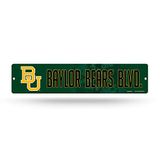 Rico Industries NCAA Baylor Bears 16" plastic straatnaamborddecoratie, groen, 9,5 x 40,6 cm