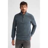 Petrol Industries katoenen regular fit gebreide trui - blauw