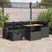 Maison Exclusive - Ensemble de meubles de jardin 8 pièces avec canapé et coussins, noir, en polyrotin
