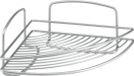 Metaltex Onda Badkamerrek Hoekplank – 22x22x11 cm – Zilver – Metaal Polytherm coating – 5 Jaar Garantie