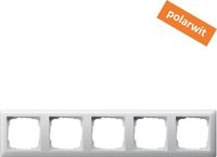 Gira ST55 Afdekraam - 5 voudig - Inbouw - Polarwit