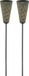 Luxform - 2x Torche de jardin solaire Leeds - LED - Énergie solaire - Noir