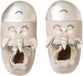 Vertbaudet Baby sloffen van leer met elastiek - goudbeige
