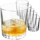 KADAX Drinkglazen, set van 6, whiskyglazen, glazenset, robuuste waterglazen, sapglazen, universele glazen, kristalglas, glazen voor water, drankjes, feestjes (280 ml, Leni 6 stuks)