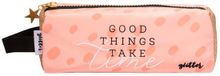 Glitter Etui Meisjes 21 X 7 Cm Polyester Roze