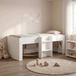 vidaXL Kinderhoogslaper Wit 80 x 200 cm Bewerkt hout