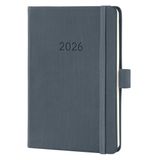 Sigel weekagenda 2026 Conceptum - formaat A6 - dark grey - hardcover