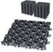 GARRONDA Tapis de gravier praticable 20 pièces (5 m²) 50x50x4 cm plastique – grille de stationnement, stabilisation de gravier, système de drainage, système de clic GD-GAR-17001 noir