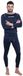 KIRKJUBØUR® Ensemble de sous-vêtements thermiques pour hommes KJ-22 "Hafjall", 2 pièces, bleu