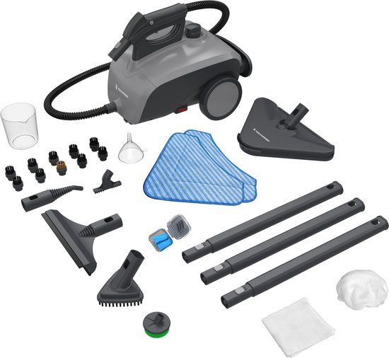 Techweise TS1 - Sledestoomreiniger - 1500W - 2.6 bar - 0.9L - 25 min - 26 accessoires