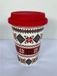 DKD Home Decor Kop met deksel Kerstmis Porselein Rood Siliconen (400 ml) (4 Stuks)