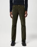 Wrangler Greensboro Heren Regular-fit Corduroy Broek Forest Night