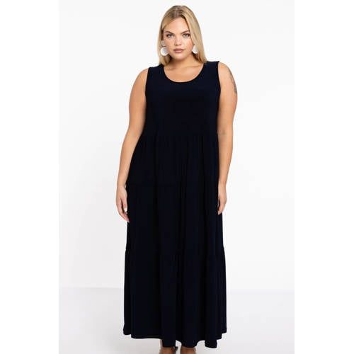 YOEK maxi A-lijn jurk DOLCE donkerblauw