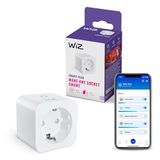 WiZ Wi-Fi Slimme stekker, Type F, 230V, 50Hz, Gemakkelijk te Installeren, Matter-gecertificeerd, Slimme Bediening, Spraakopdrachten, Werkt met Alexa, Google Home en Apple Home, 1-pack