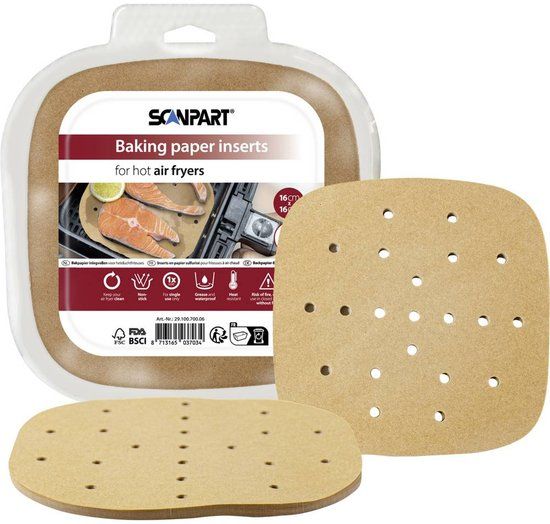 ScanPart 2910070006 Heteluchtfriteuspapier perf. 16 x 16 cm.