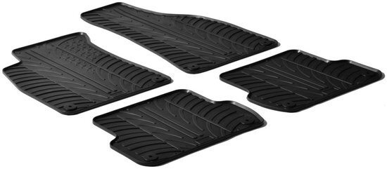 Gledring Rubbermatten Audi A4 8E 2001-2008 / Seat Exeo (T profiel 4-delig + montageclips)