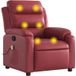 Fauteuil Relax Fauteuil De Massage Inclinable Rouge Bordeaux Similicuir