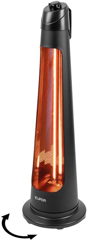Eurom Q-tower 1200 - Terrasverwarmer - 1200W - Zwart