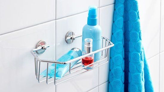 tesa Baath Doucherek enkel - zeshoek - chroom