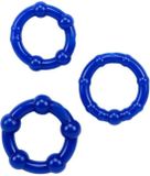 CHISA GK Power - Beaded Cockringen Set - 3 stuks - Blauw