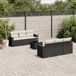 Maison Exclusive - Salon de jardin 7 pièces avec coussins, rotin synthétique noir