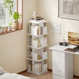 Homcom Boekenplank - Spaanplaat - 39x39x128,3 cm - Wit