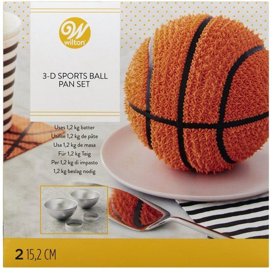 Wilton Sports Ball Pan Set - Bakvorm voor Voetbal Taarten - Ø15 cm